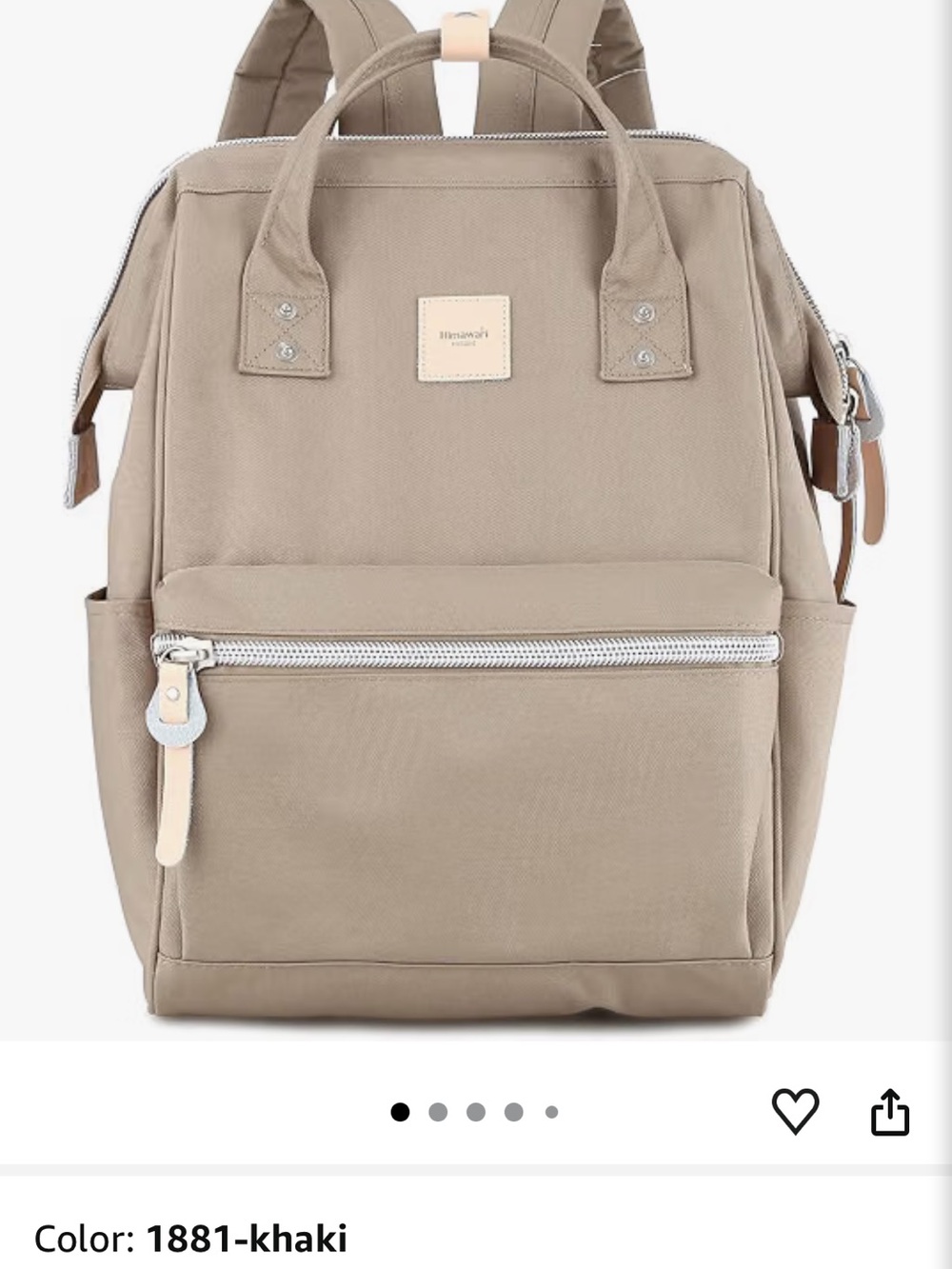 Tan Canvas Himawari Backpack -